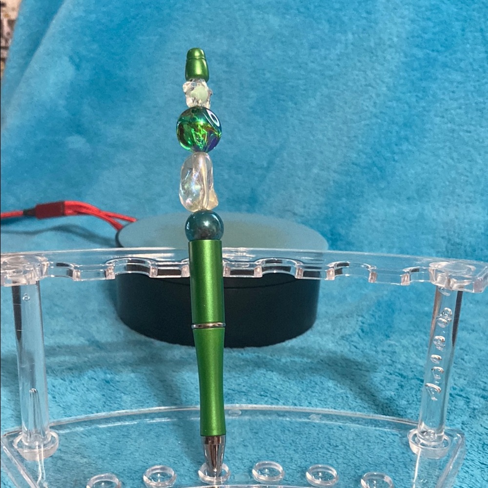 Green Beaded Pen